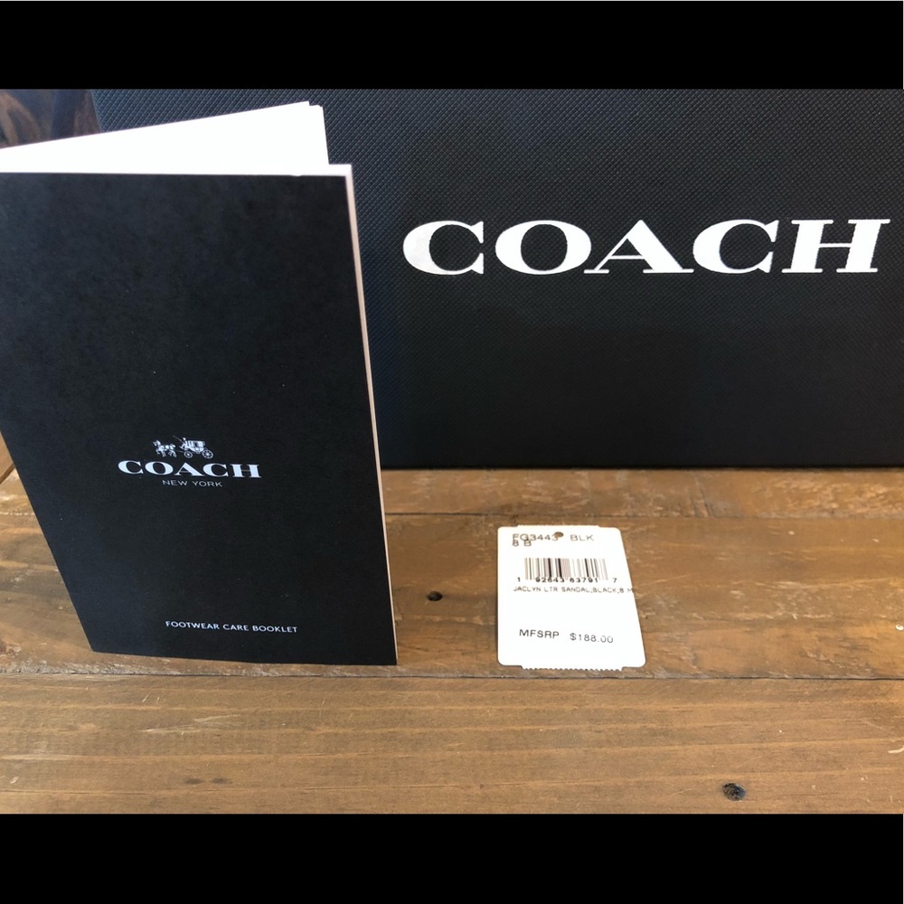 NWT Authentic Coach Jaclyn Leather Sandal - Picture 8 of 8